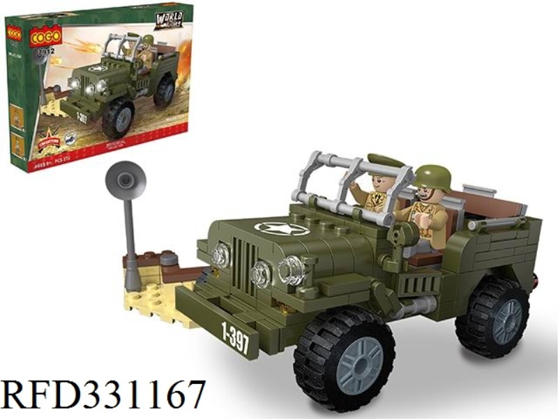 PUZZLE BLOCKS/SMALL PARTICLES/NEW MILITARY SERIES/US ARMY WILLIS JEEP 255PCS