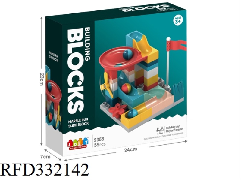 CREATIVE SLIDE BLOCKS 59PCS