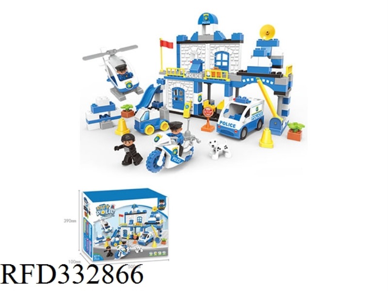 CITY POLICE COMPATIBLE WITH LEGO LARGE PARTICLE BUILDING BLOCKS (116PCS)