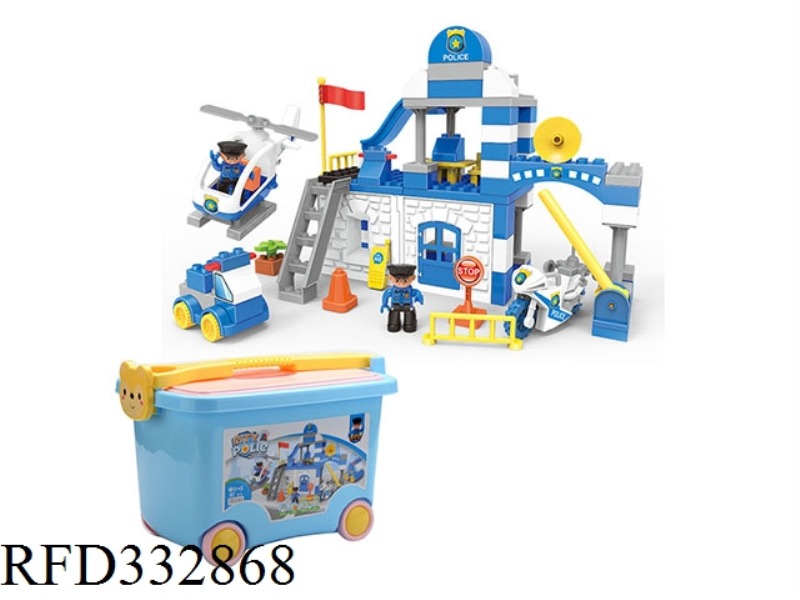 CITY POLICE COMPATIBLE WITH LEGO LARGE PARTICLE BLOCKS (81PCS)