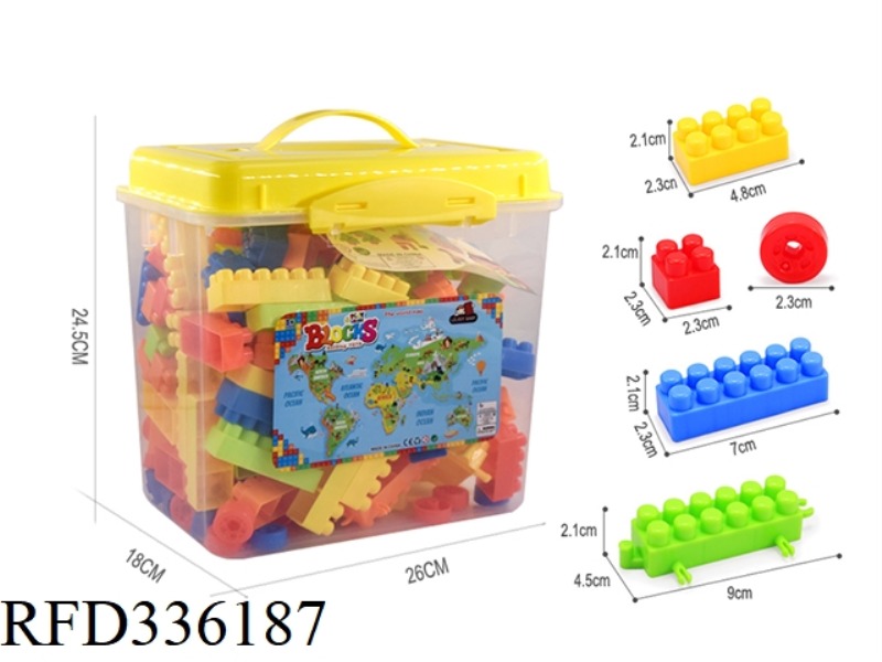 FUN BARRELED BUILDING BLOCKS 500G (200PCS+)