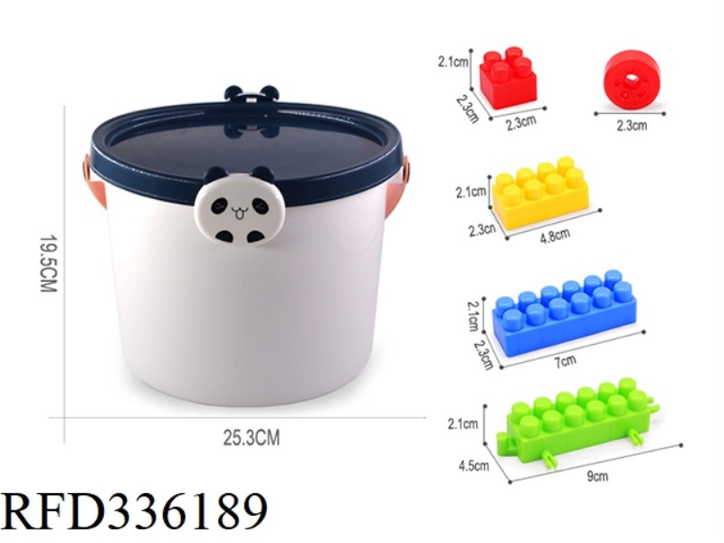 RED PANDA BUCKETED BUILDING BLOCKS 350G (130PCS+)