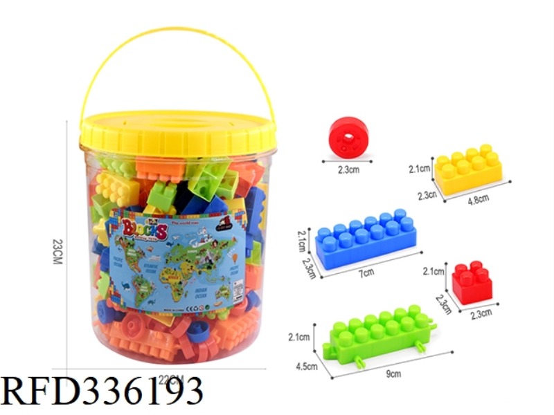 FUN BARRELED BUILDING BLOCKS 500G (200PCS+)