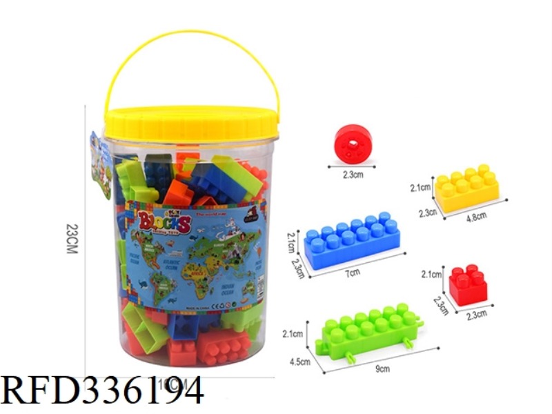FUN BARRELED BUILDING BLOCKS 230G (83PCS+)