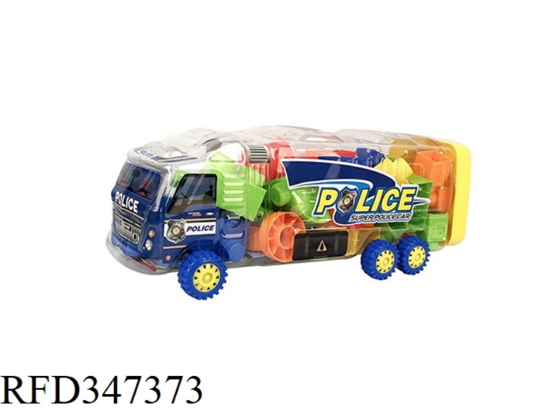 DYNAMIC POLICE CAR PUZZLE BLOCKS MULTI-COLOR MIXED WEIGHING 270 GRAMS