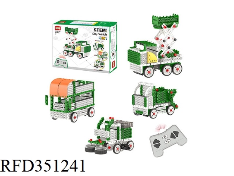 4 IN 1 REMOTE CONTROL CITY FUNCTION CAR BUILDING BLOCK SET 242PCS