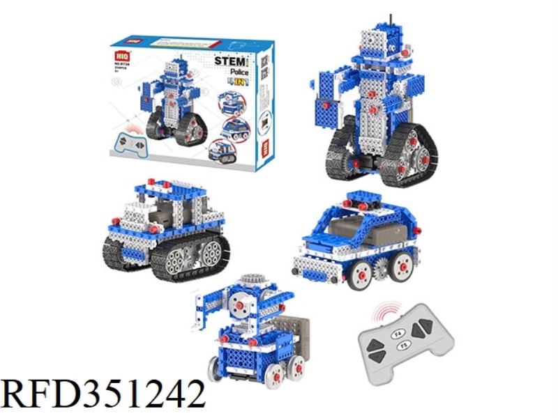 4 IN 1 REMOTE CONTROL POLICE BUILDING BLOCK 258PCS