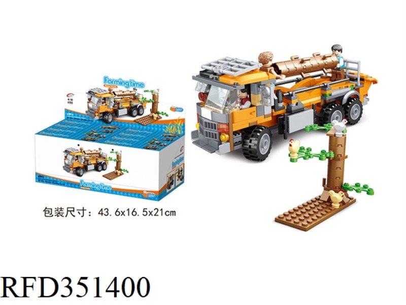 LOGGING ENGINEERING TRUCK 4 IN 1 BLOCK SINGLE BOX 100+PCS