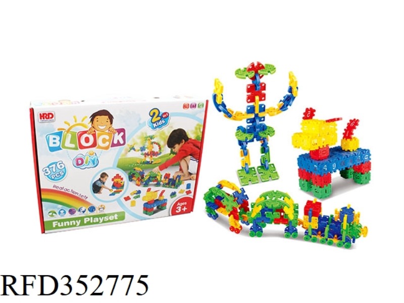 STRUCTURE + DIGITAL DIY VARIETY BUILDING BLOCKS / ABOUT 376PCS