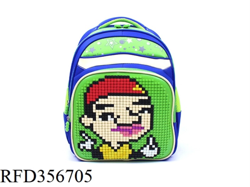 PUZZLE BACKPACK (BLUE
GREEN)