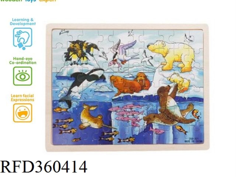 NORTH AND SOUTH POLE FUN PUZZLE (60PCS)