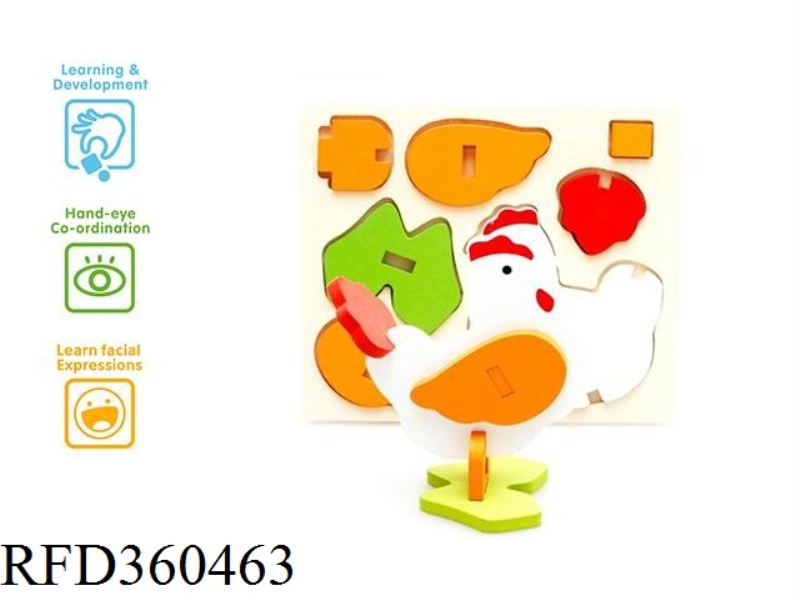 THE ROOSTER IS PLAYING IN THREE DIMENSIONS