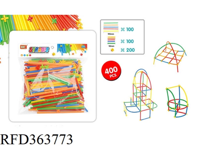 STRAW BUILDING BLOCKS 400PCS