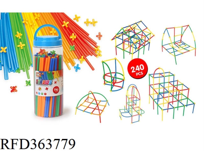 STRAW BUILDING BLOCKS 240PCS