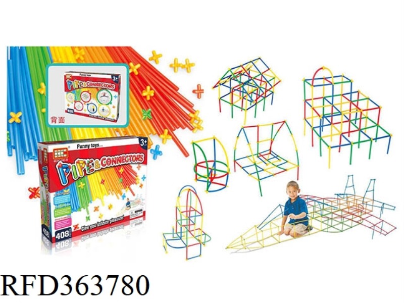 STRAW BUILDING BLOCKS 408PCS