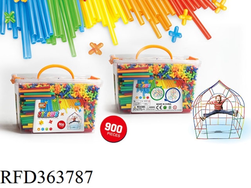 STRAW BUILDING BLOCKS 900PCS