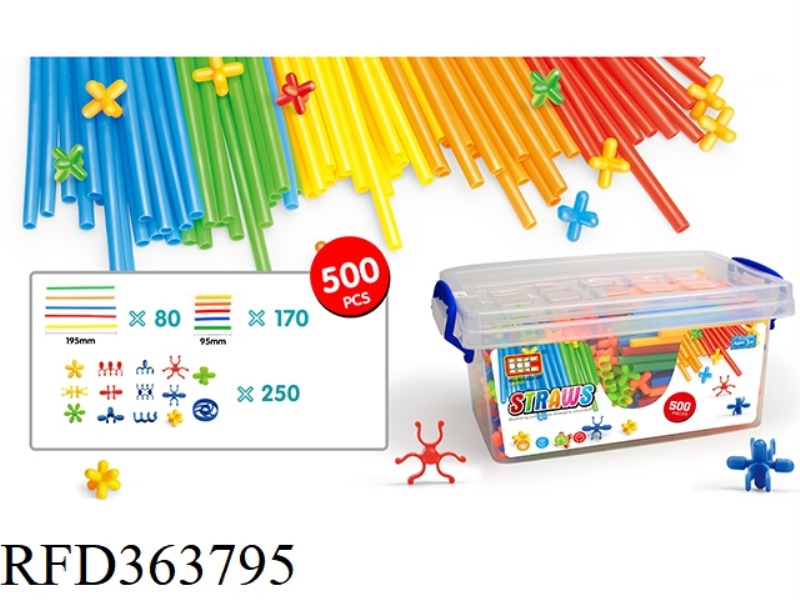 NEW STRAW BUILDING BLOCKS 500PCS
