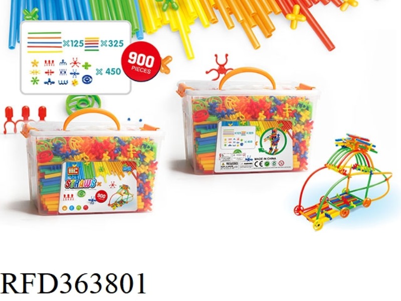 STRAW BUILDING BLOCKS 900PCS