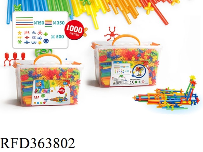 STRAW BUILDING BLOCKS 1000PCS