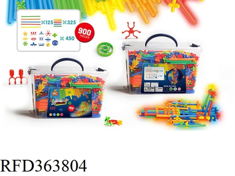 STRAW BUILDING BLOCKS 900PCS