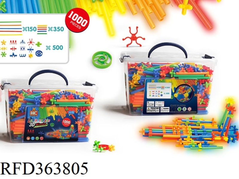 STRAW BUILDING BLOCKS 1000PCS