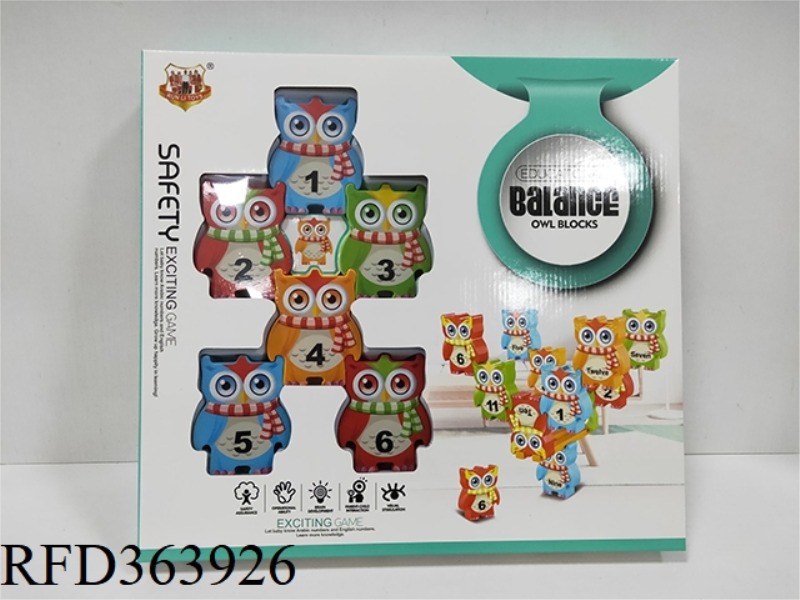 OWL BALANCE BLOCKS JENGA (SELF-ADHESIVE)