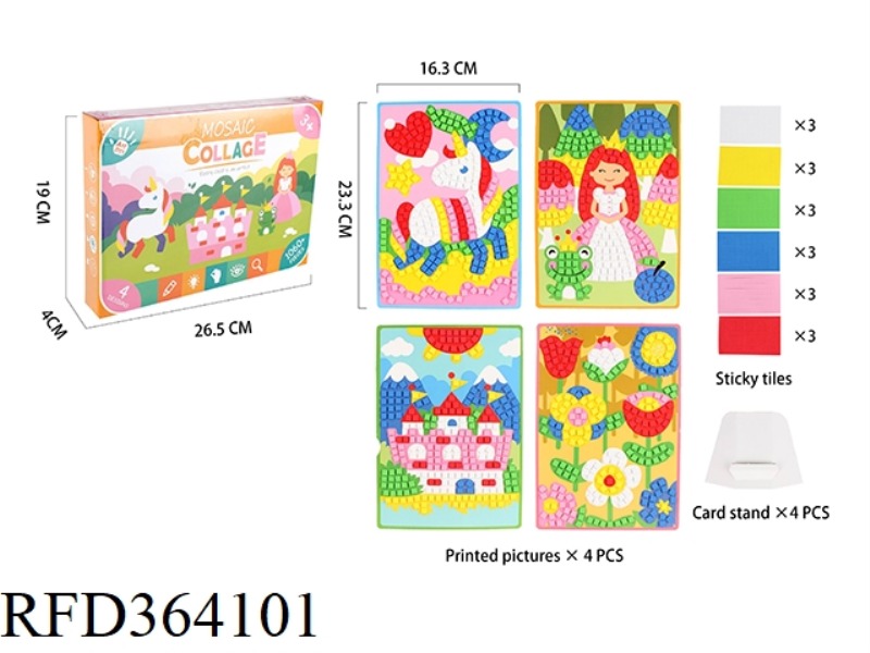DIY MOSAIC PASTE PUZZLE-PRINCESS SERIES