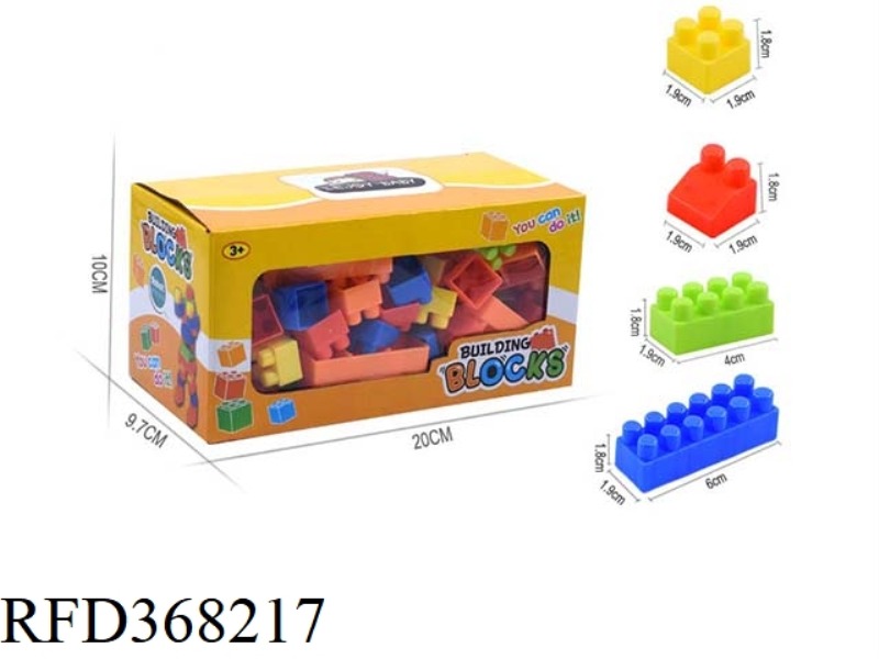 150 GRAMS OF BUILDING BLOCKS IN A WINDOW BOX (110PCS+)
