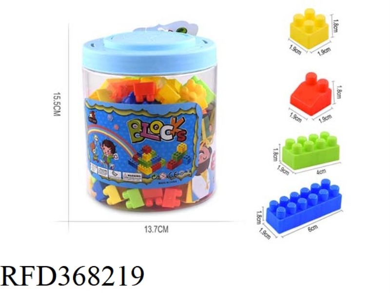 FUN BARRELED BUILDING BLOCKS 170G (105PCS+)