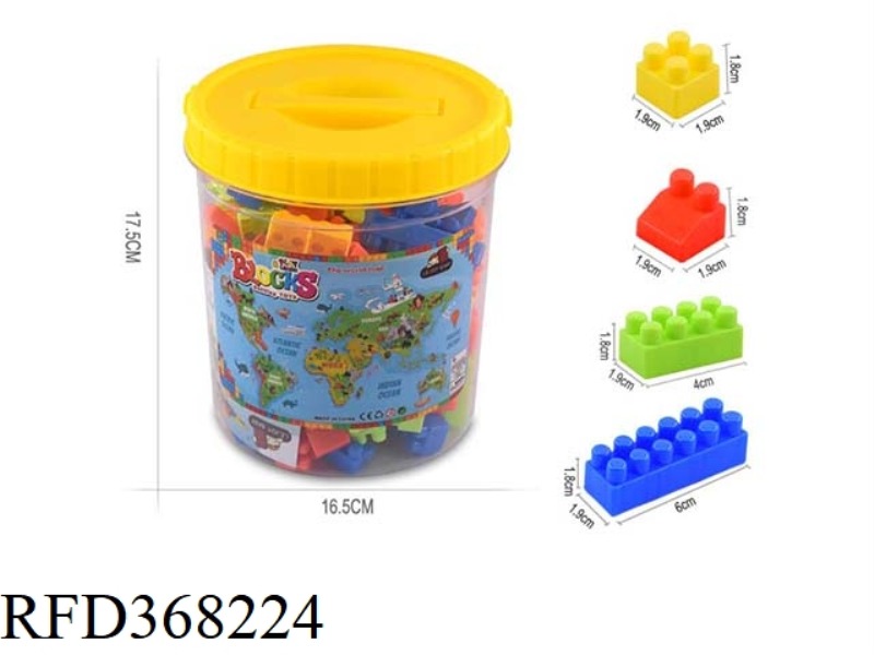 FUN BARRELED BUILDING BLOCKS 220G (148PCS+)