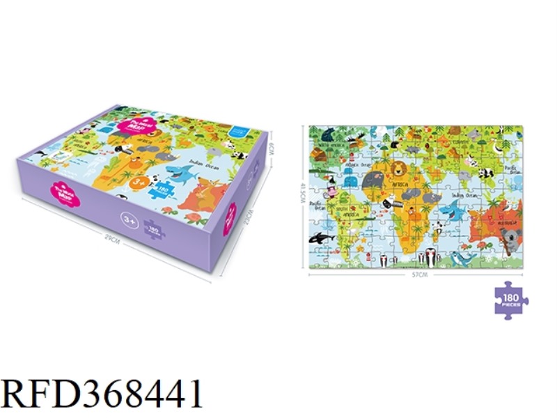 180 PIECE WORLD MAP PUZZLE