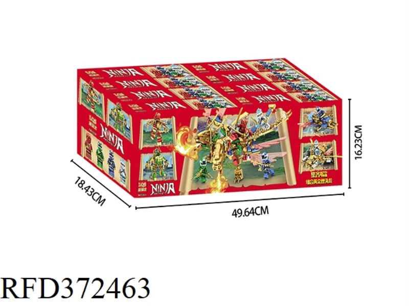 NINJA-GOLDEN DOUBLE-HEADED DRAGON 8PCS