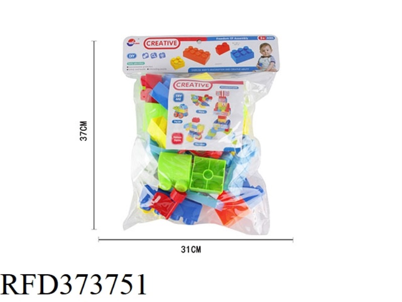 PUZZLE BUILDING BLOCKS (38PCS)