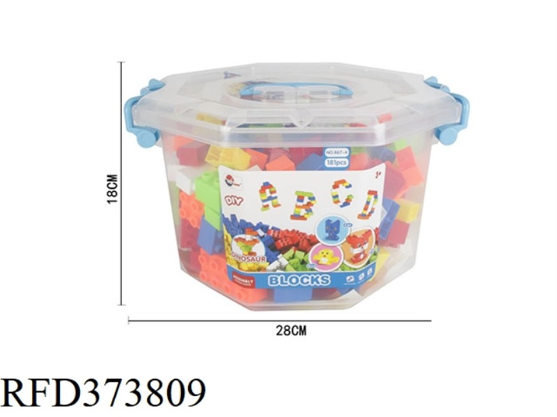 PUZZLE BUILDING BLOCKS (181PCS)
