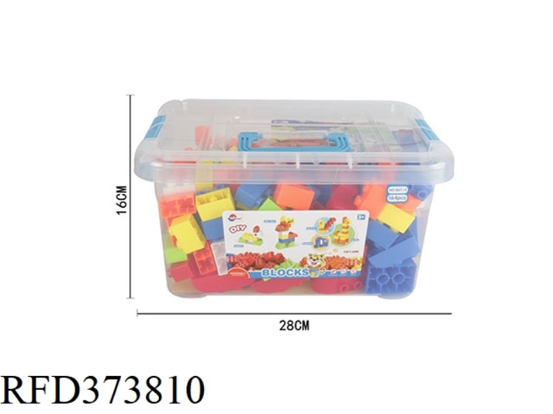 PUZZLE BUILDING BLOCKS (164PCS)