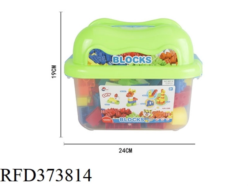 PUZZLE BUILDING BLOCKS (123PCS)