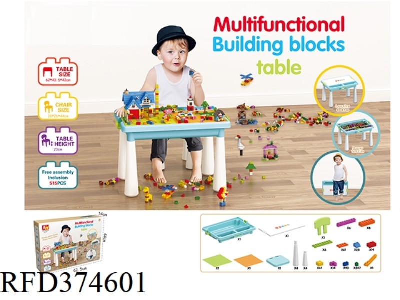 515 SMALL PARTICLES + BUILDING TABLE + STOOL