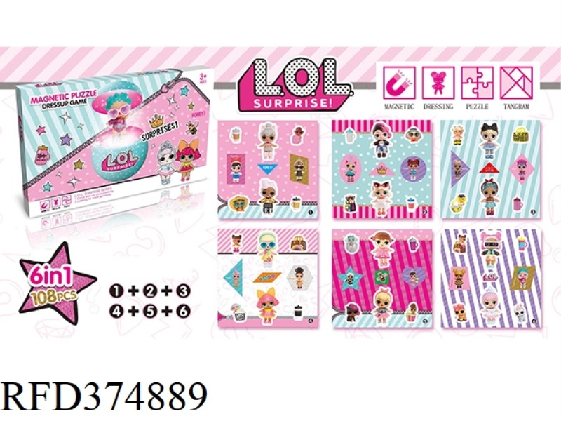 SURPRISE DOLL MAGNETIC PUZZLE SIX IN ONE