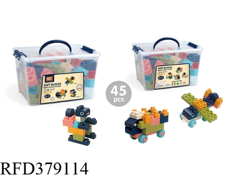 SOFT RUBBER BLOCKS 45PCS