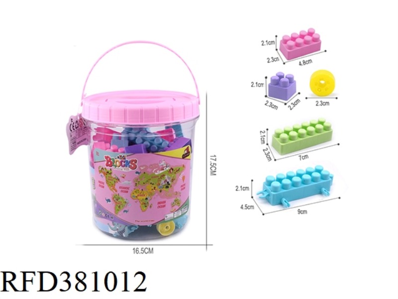 FUN BARRELED MACARON BUILDING BLOCKS 180G (70PCS+)