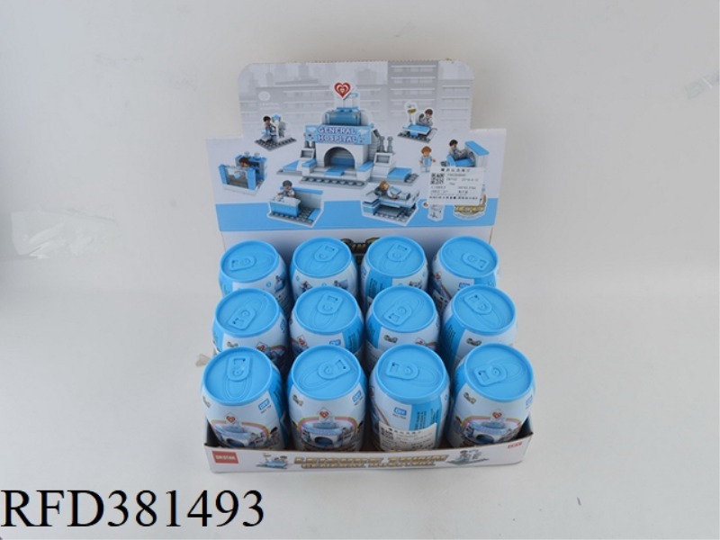 MINI+BUILDING BLOCK SURPRISE JAR-INTERNATIONAL GENERAL HOSPITAL 12PCS
