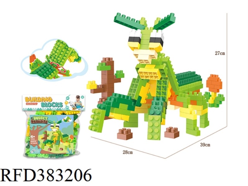 INSECT SERIES MANTIS LARGE PARTICLE BUILDING BLOCKS (211PCS)