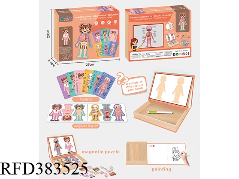 PUZZLE MAGNETIC PUZZLE (GIRL'S HUMAN BODY STRUCTURE)