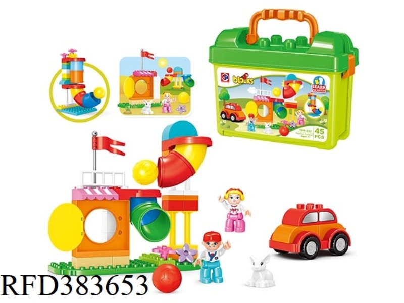 PUZZLE BUILDING BLOCKS-45 PIECES OF PIPE PARADISE