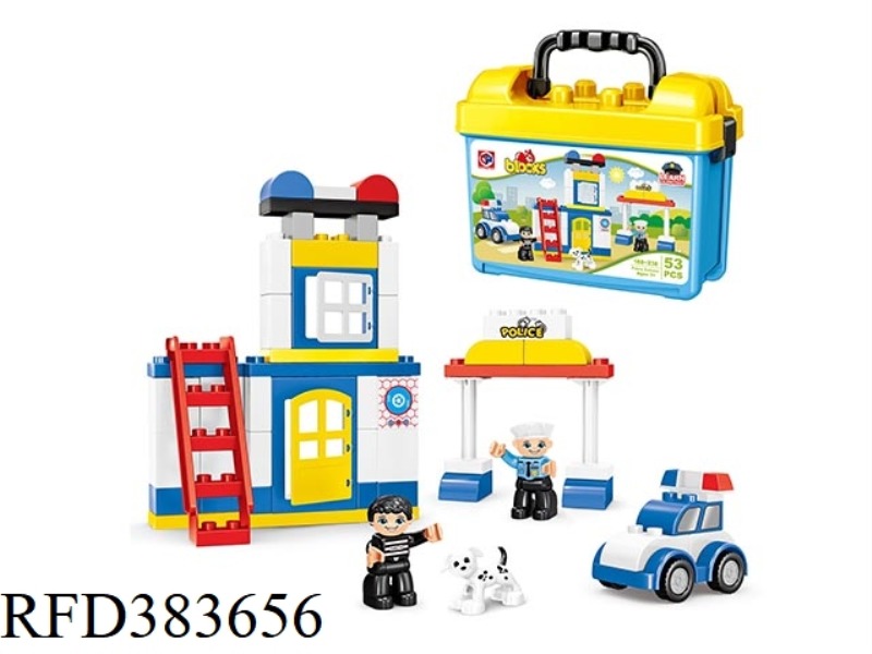 PUZZLE BUILDING BLOCKS-53 BLOCKS FROM THE POLICE STATION