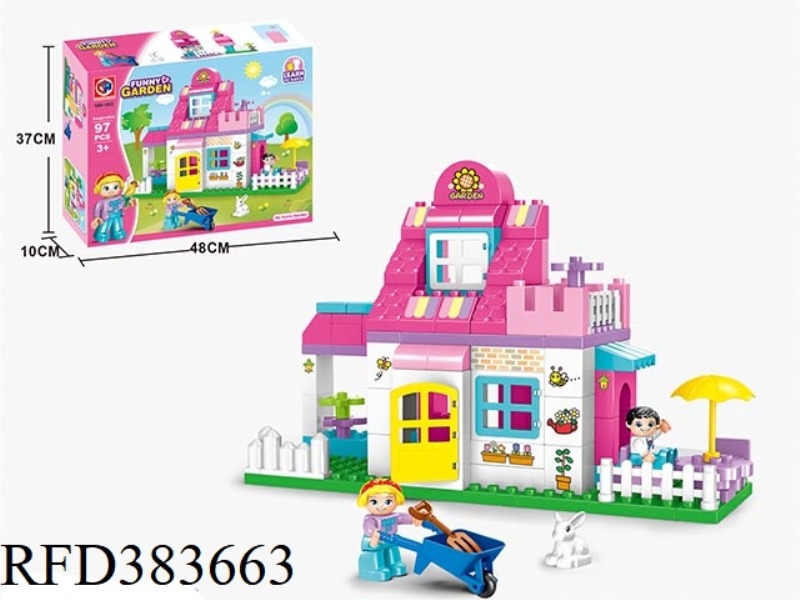 PUZZLE BUILDING BLOCKS-97 PIECES OF FUN GARDEN