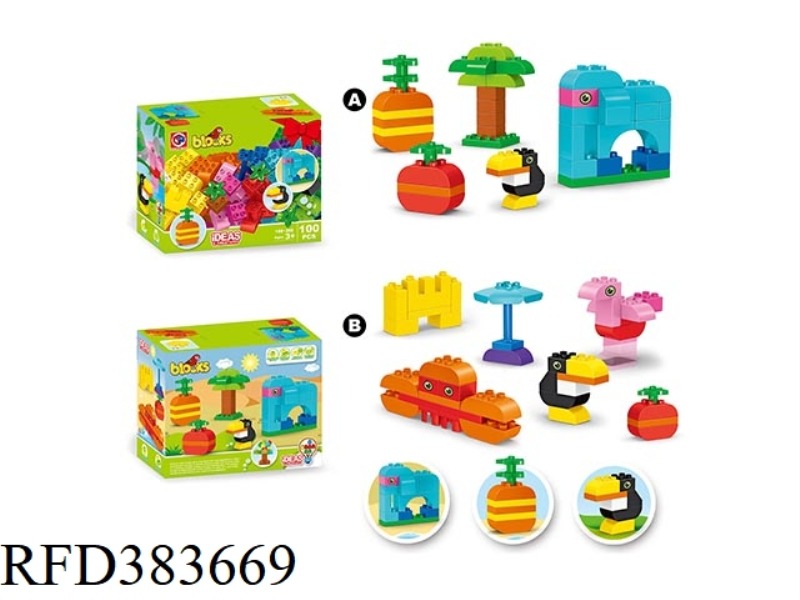 PUZZLE BUILDING BLOCKS-100 PIECES OF CREATIVE IDEAS