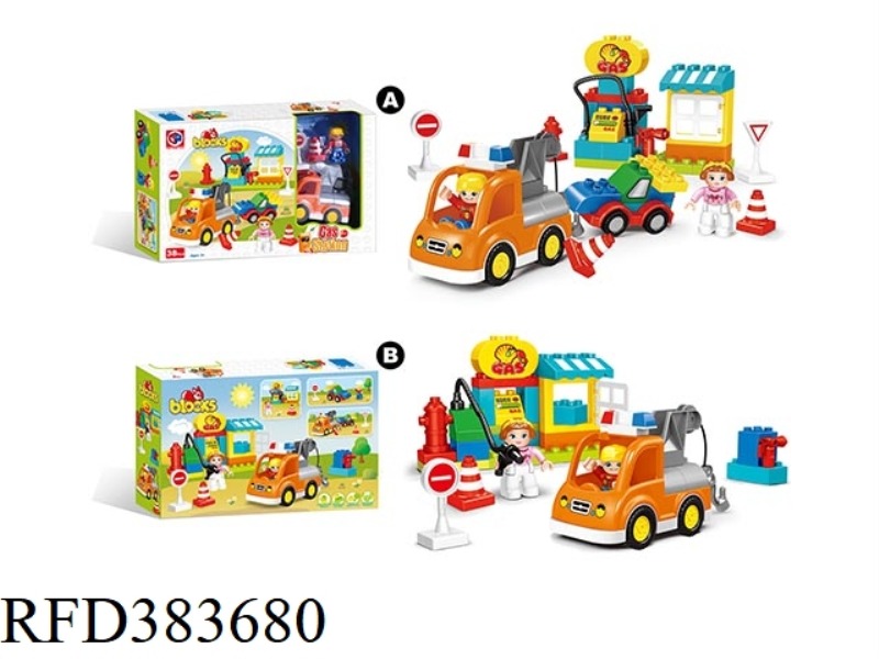 PUZZLE BUILDING BLOCKS-38 GAS STATIONS