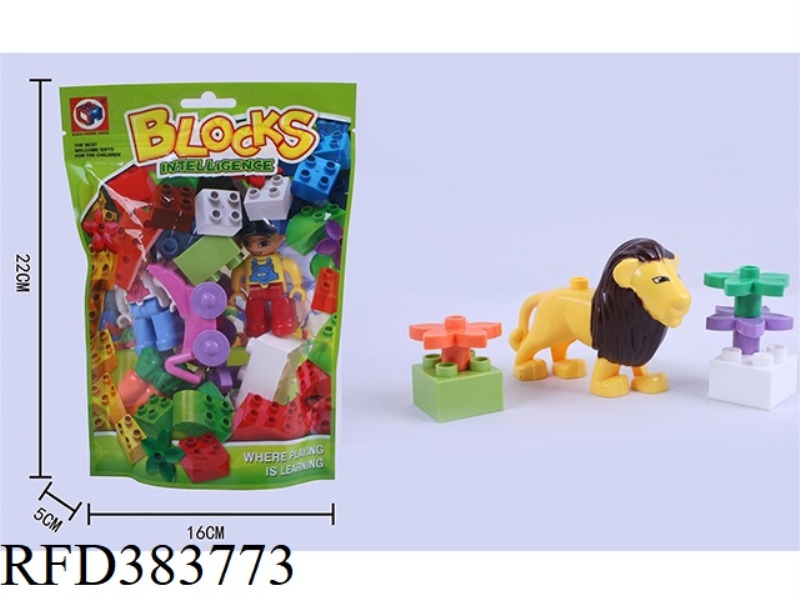 PUZZLE BUILDING BLOCKS-HAPPY ZOO 6 BLOCKS