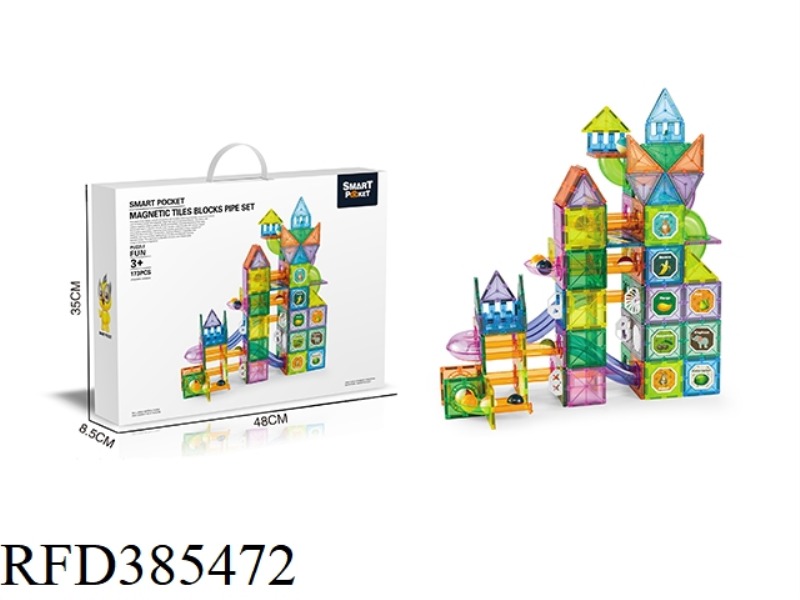 COLOR WINDOW MAGNETIC SHEET PIPE 173PCS
